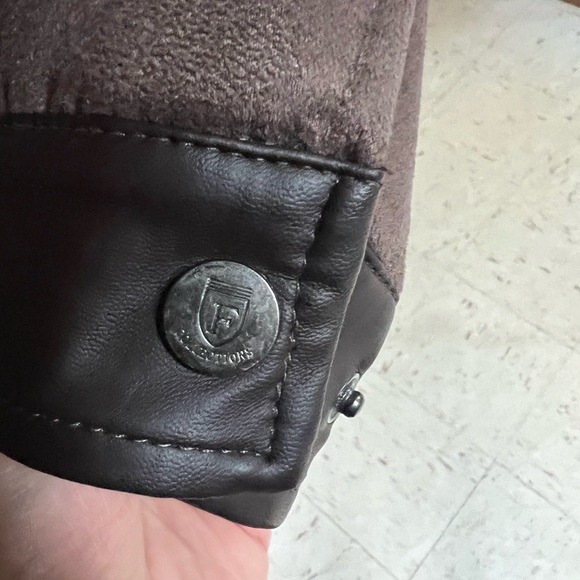 F Collection Sz. L Men's Italian Faux Suede & Leather Jacket  (never worn). - Picture 15 of 15